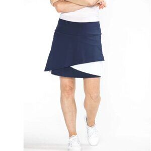 Kinona WRAP IT UP NAVY BLUE GOLF SKORT size small